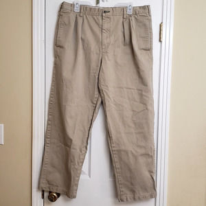 Orvis Mens Tan Khaki Heavy Cotton 5 Pocket Pants Vintage Size 38